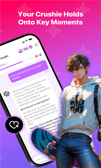 CrushieAI女友官方下载 - 你的专属虚拟伴侣 Hero图